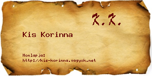 Kis Korinna névjegykártya