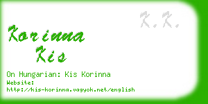 korinna kis business card